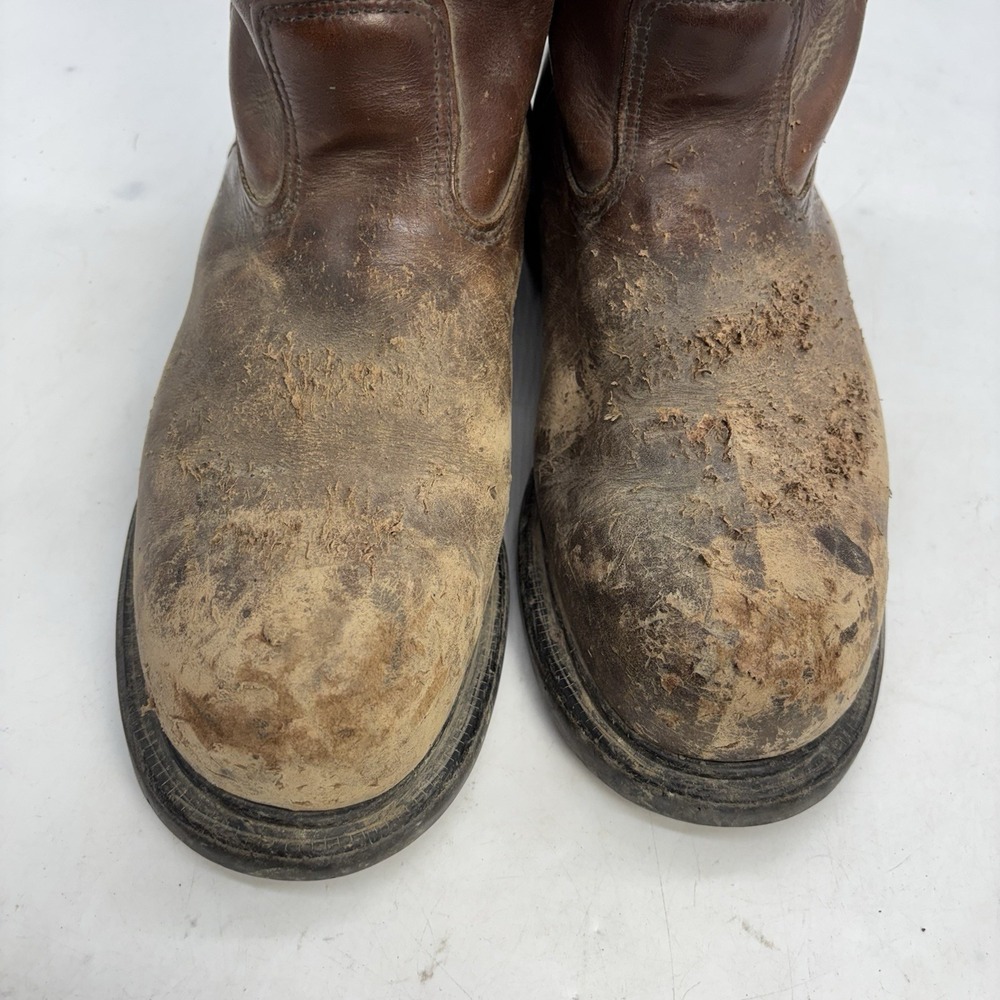 Red Wing Pecos Boots Mens 11.5 E Brown Leather Steel Toe Work PT91 USA Made 2231 - Picture 14 of 14